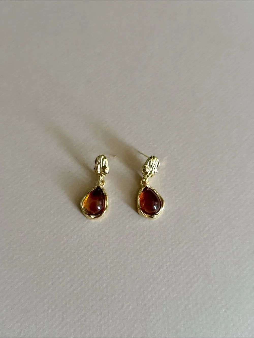 Teardrop Stone Dangle Earrings S1500 - Picture 3 of 3